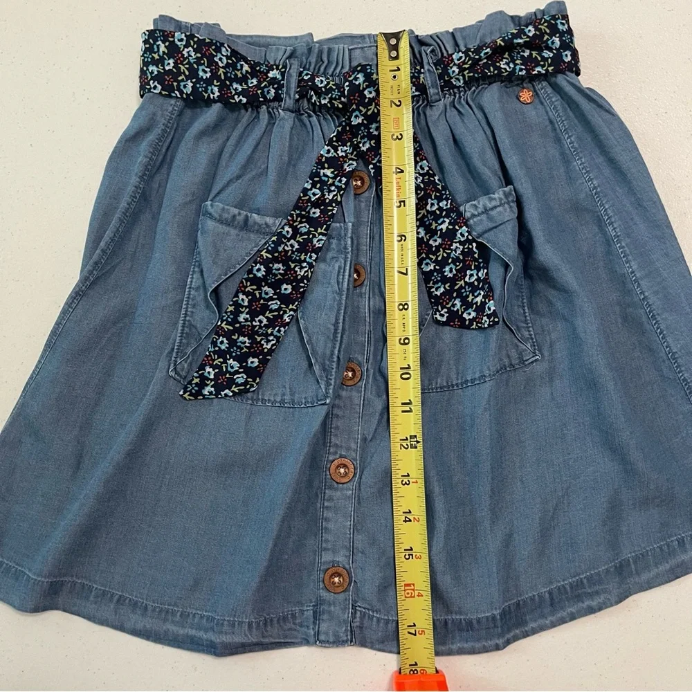Matilda Jane Oceanside Chambray Blue Skirt NWT 14 Girl